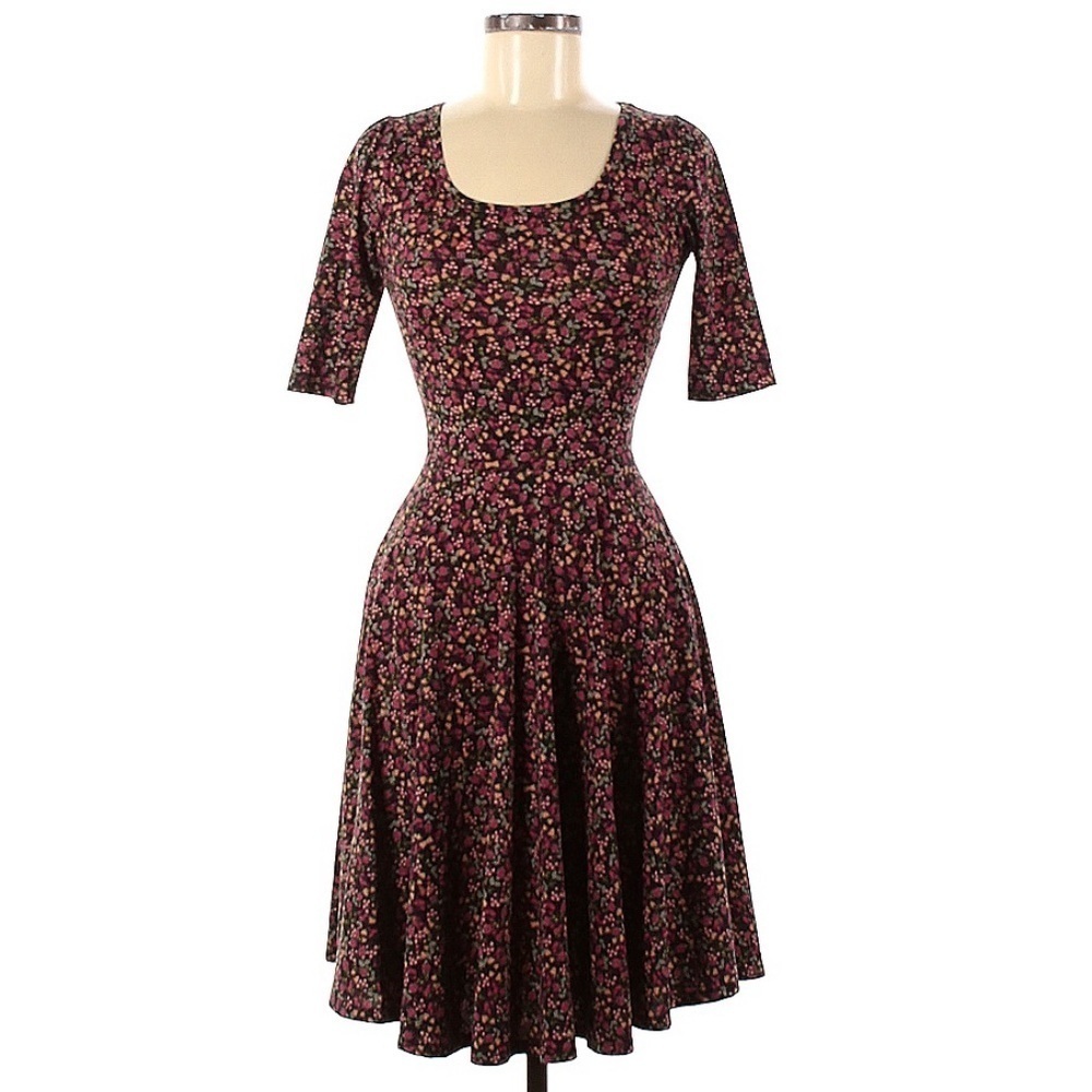 LulaRoe Floral Half Sleeve Boho Dress l SIZE XXS